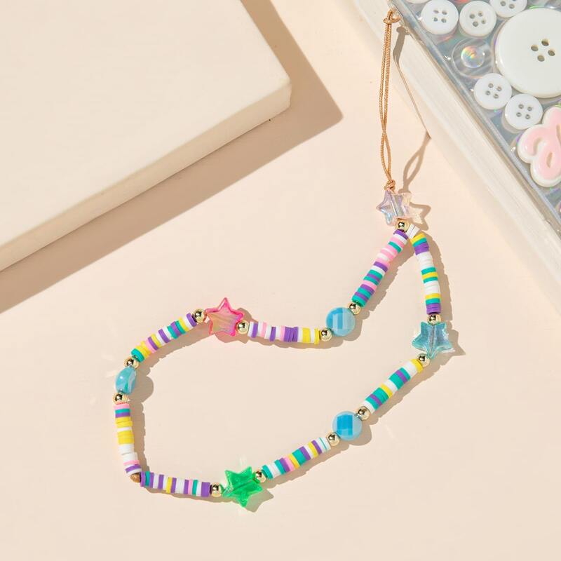 

Star Decor Beaded Lanyard, Multicolor