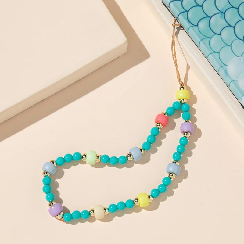 

Color Block Beaded Lanyard, Multicolor