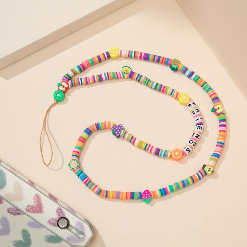 

Fruit Decor Beaded Lanyard, Multicolor