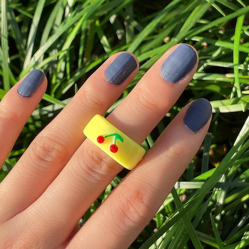 

Cherry Design Ring, Yellow