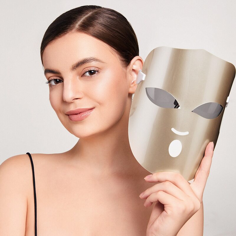 

LED Spectrometer Skin Rejuvenation Face Cover, Rose gold