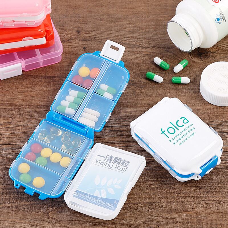 

1pc Random Pill Storage Box, Multicolor