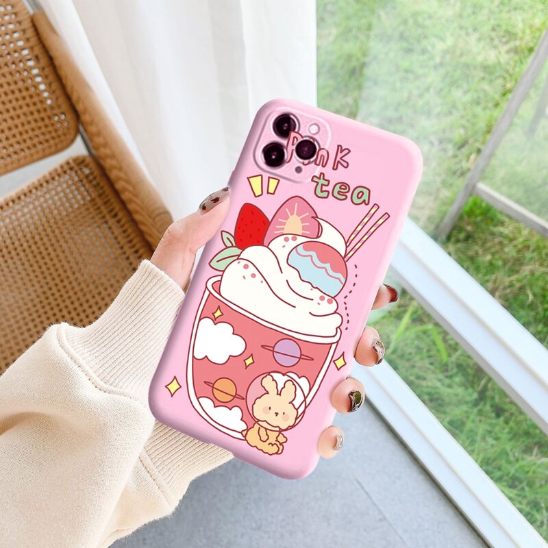 

Cartoon Ice Cream Print Phone Case, Multicolor