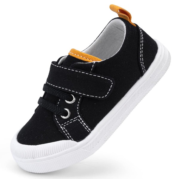 

Toddler Boys Velcro Strap Canvas Shoes, Black