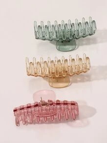 5 piezas Pinzas de pelo sólidas de estilo casual, pinzas para el cabello, pinzas de presión para el cabello, sujetadores de cabello, recogedor de cabello - Multicolor - Ver 3