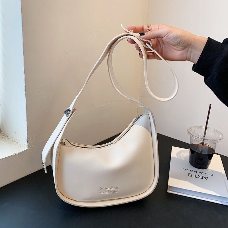 

Asymmetrical Crossbody Bag, Beige