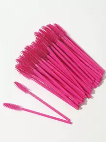 One-Time Eyebrow Brush 50 Filled Colored Solidity Noodle Makeup Brushes,Brush Set,Makeup Brush Kit,Make Up Brush Set,Make Up Set Complete,Makeup Brush Set,Complete Makeup Kit,Brush Kit,Brushes Makeup Set,Makeup Gift Set,Set - Hot Pink - View 2