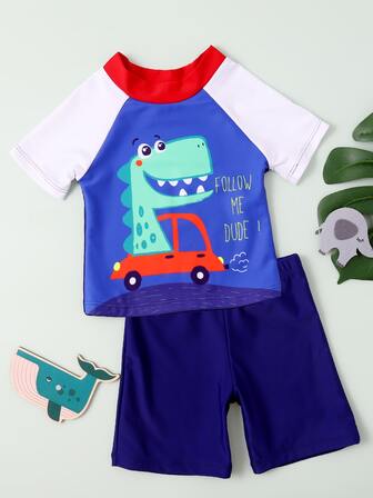 للاولاد الصغار ملابس سباحة قطعتين صور رسوم كارتون