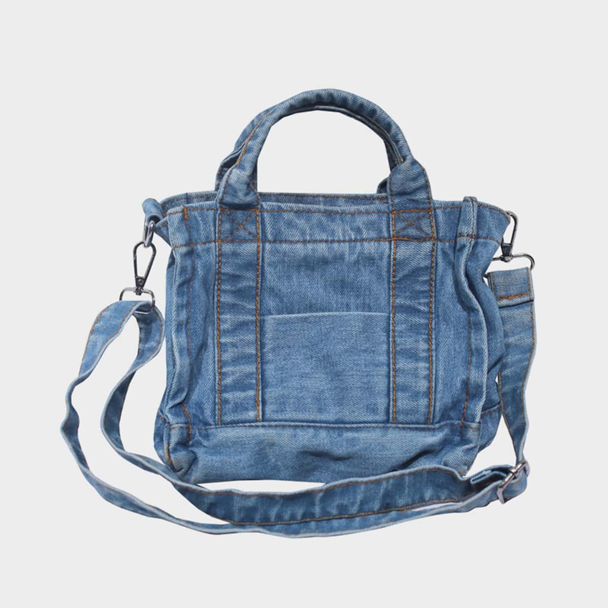 

Denim Satchel Bag, Blue