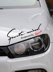 1pc Car Headlight Eyebrow Sticker White - White - View 11