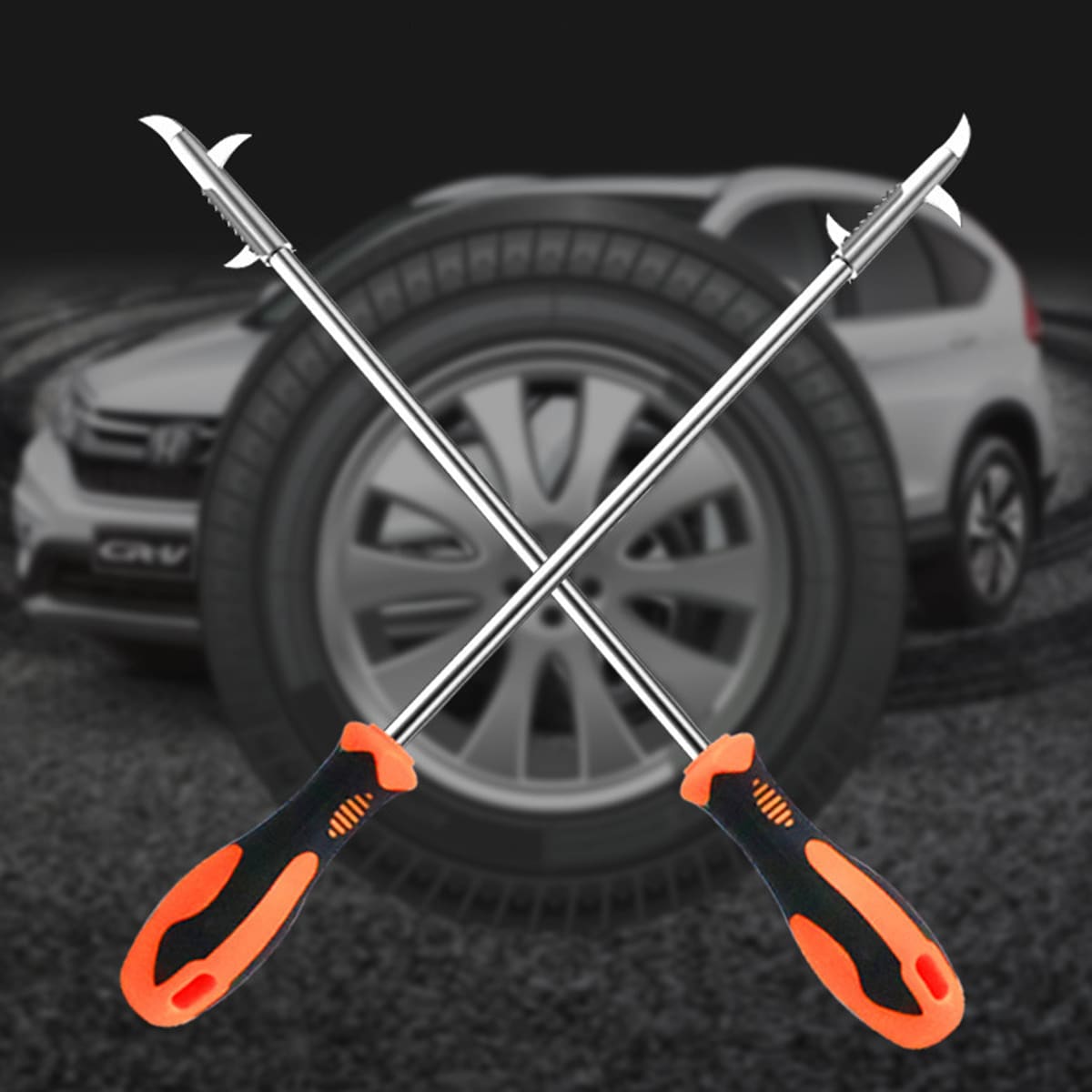 

Car Tire Cleaning Hook, Red and white