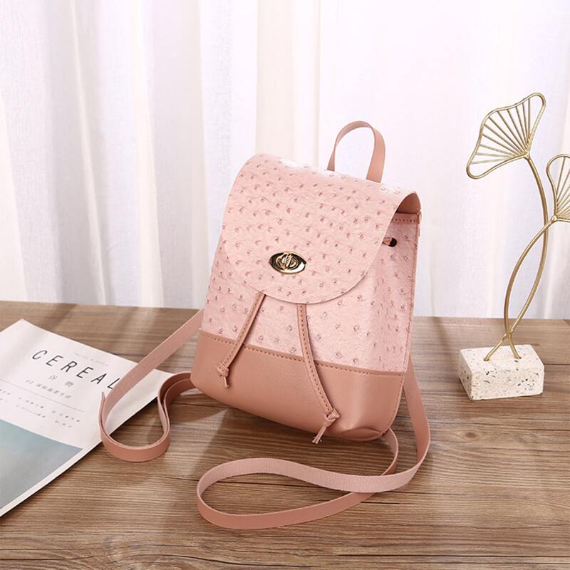 

Turn-lock Flap Backpack, Pink