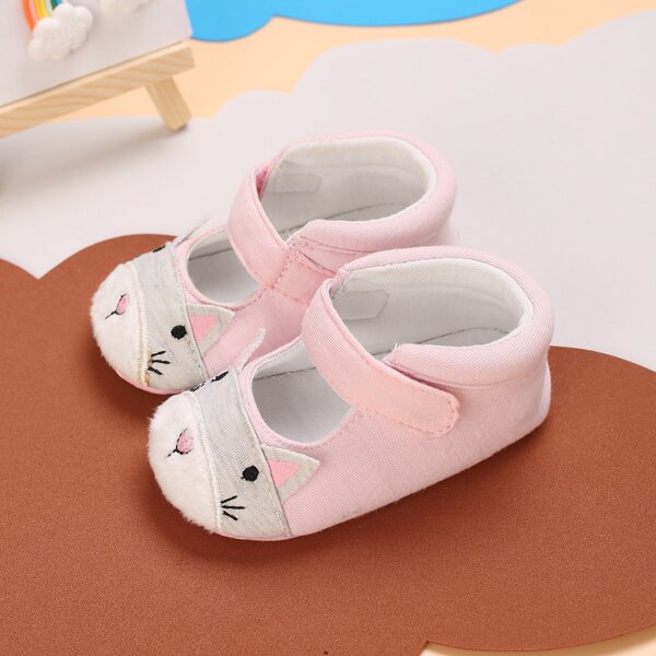 

Baby Girls Cartoon Graphic Flats, Pink