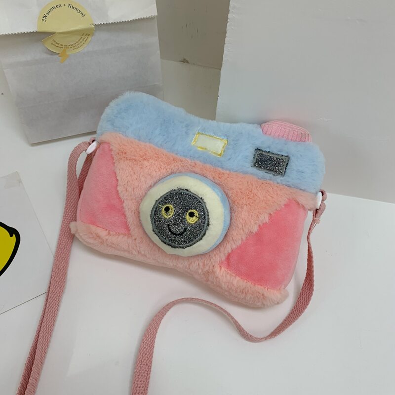 

Fluffy Color Block Crossbody Bag, Multicolor