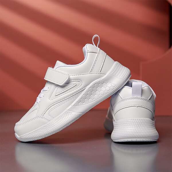 

Boys Minimalist Velcro Strap Sneakers, White