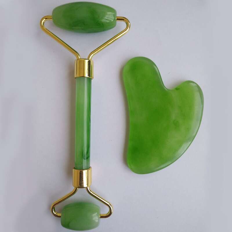 

Facial Roller Massager & Gua Sha Board, Green