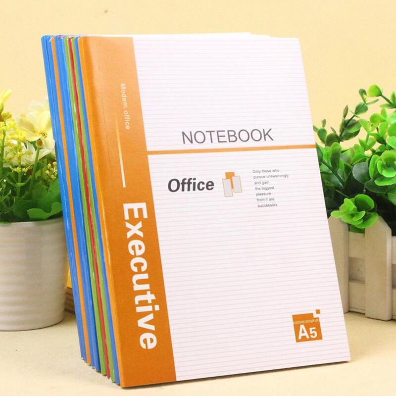 

1pc Random Letter Graphic Cover Notebook, White