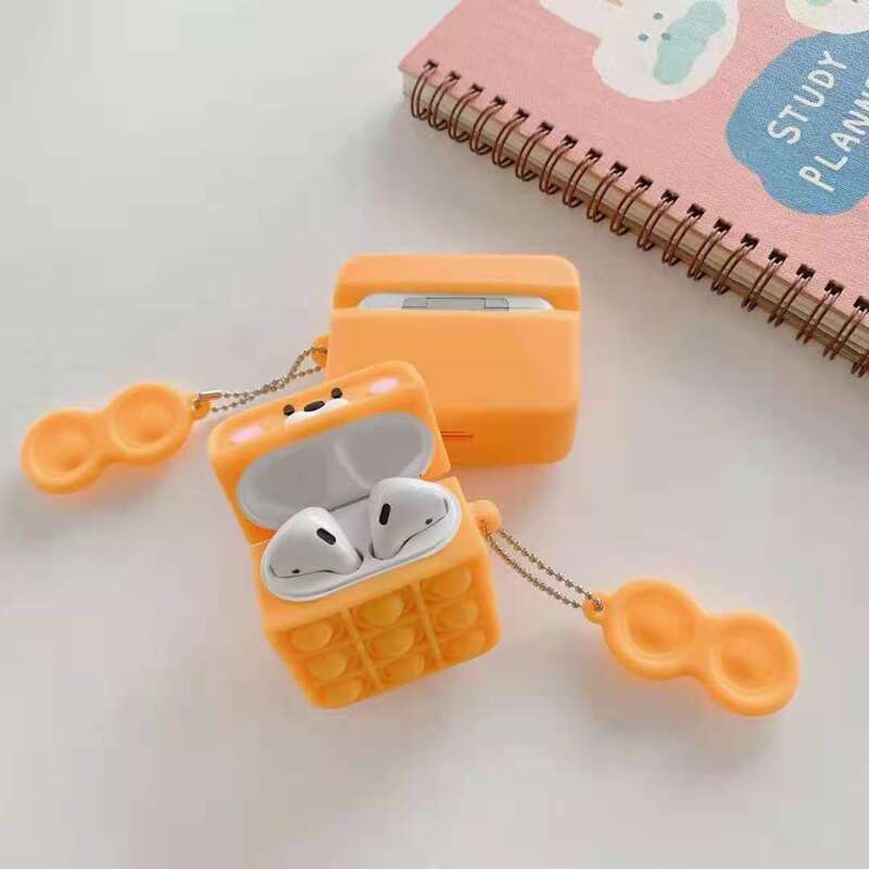 

Cartoon Bear Airpods Case, Yellow