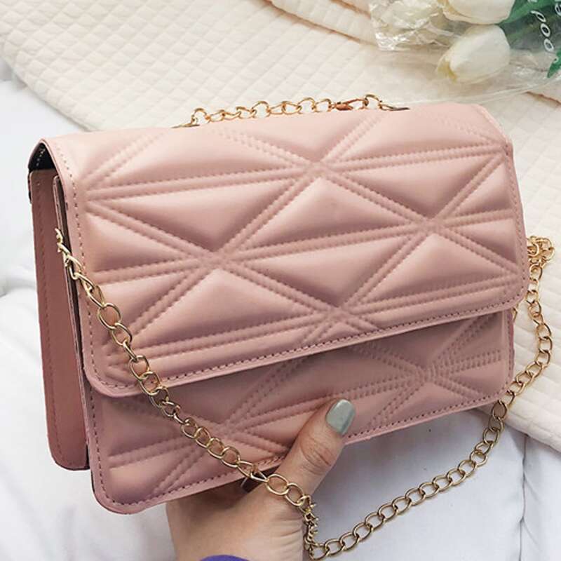 

Flap Chain Crossbody Bag, Pink