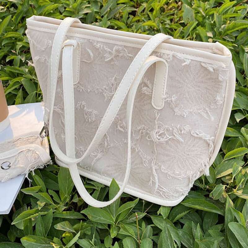 

Double Handle Tote Bag, Beige