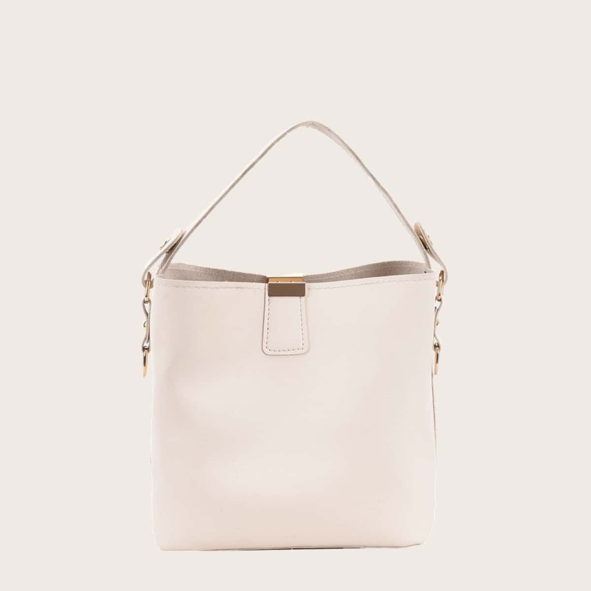 

Minimalist Bucket Bag, White