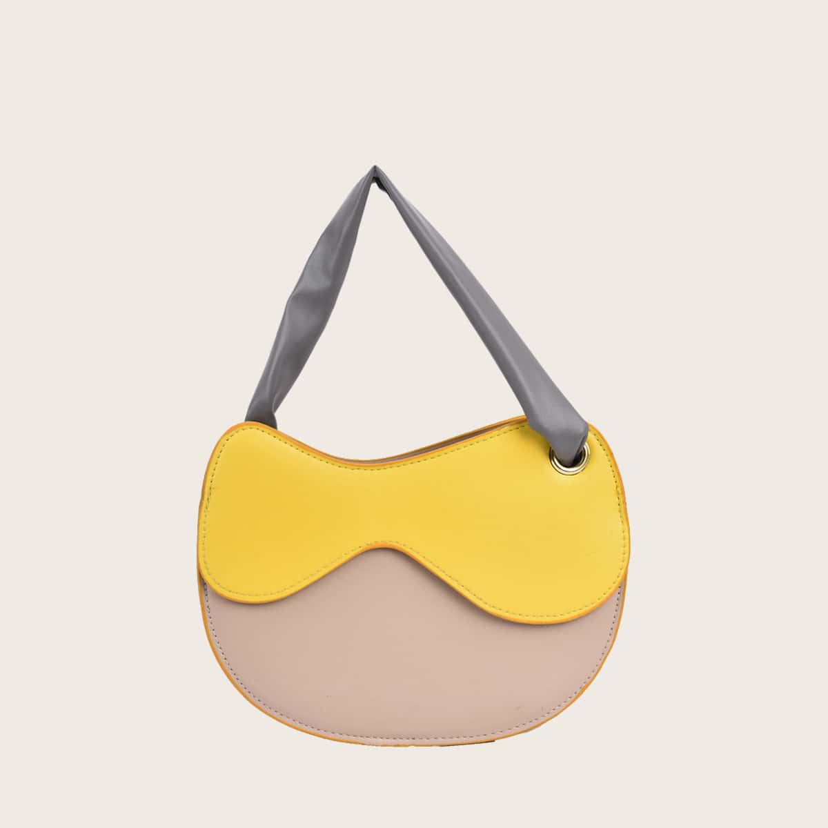 

Color Block Satchel Bag, Yellow