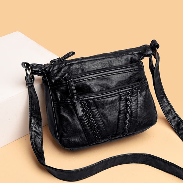 

Braided Detail Crossbody Bag, Black