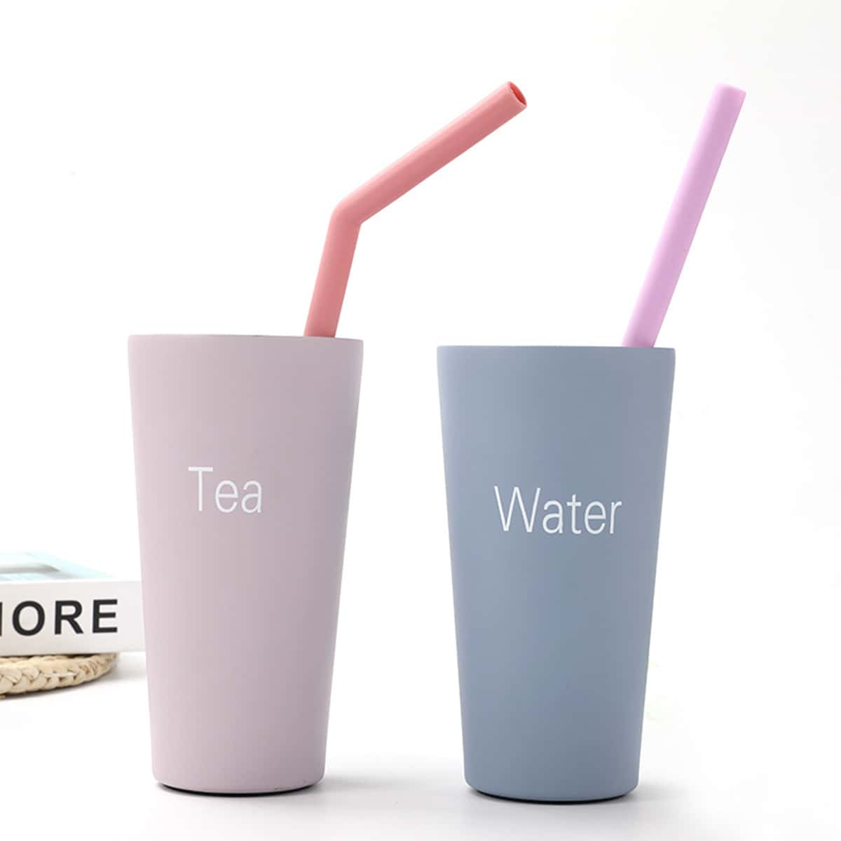 

2pcs Random Silicone Straw, Multicolor