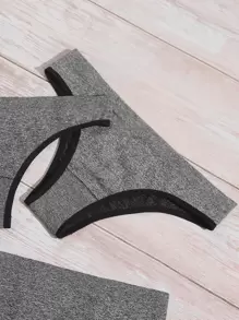 3 piezas Set bragas de space dye sin costuras - Gris - Ver 4