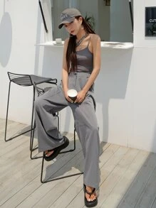 DAZY One Shoulder Cut Out Front Top,Crop Tops Women