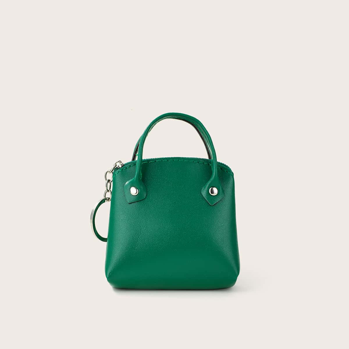 

Minimalist Double Handle Coin Case, Green