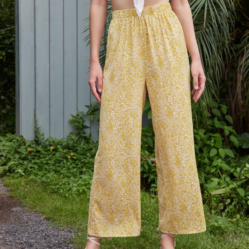 

Ditsy Floral Pants, Yellow