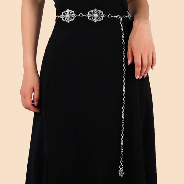 

Metal Chain Belt, Silver