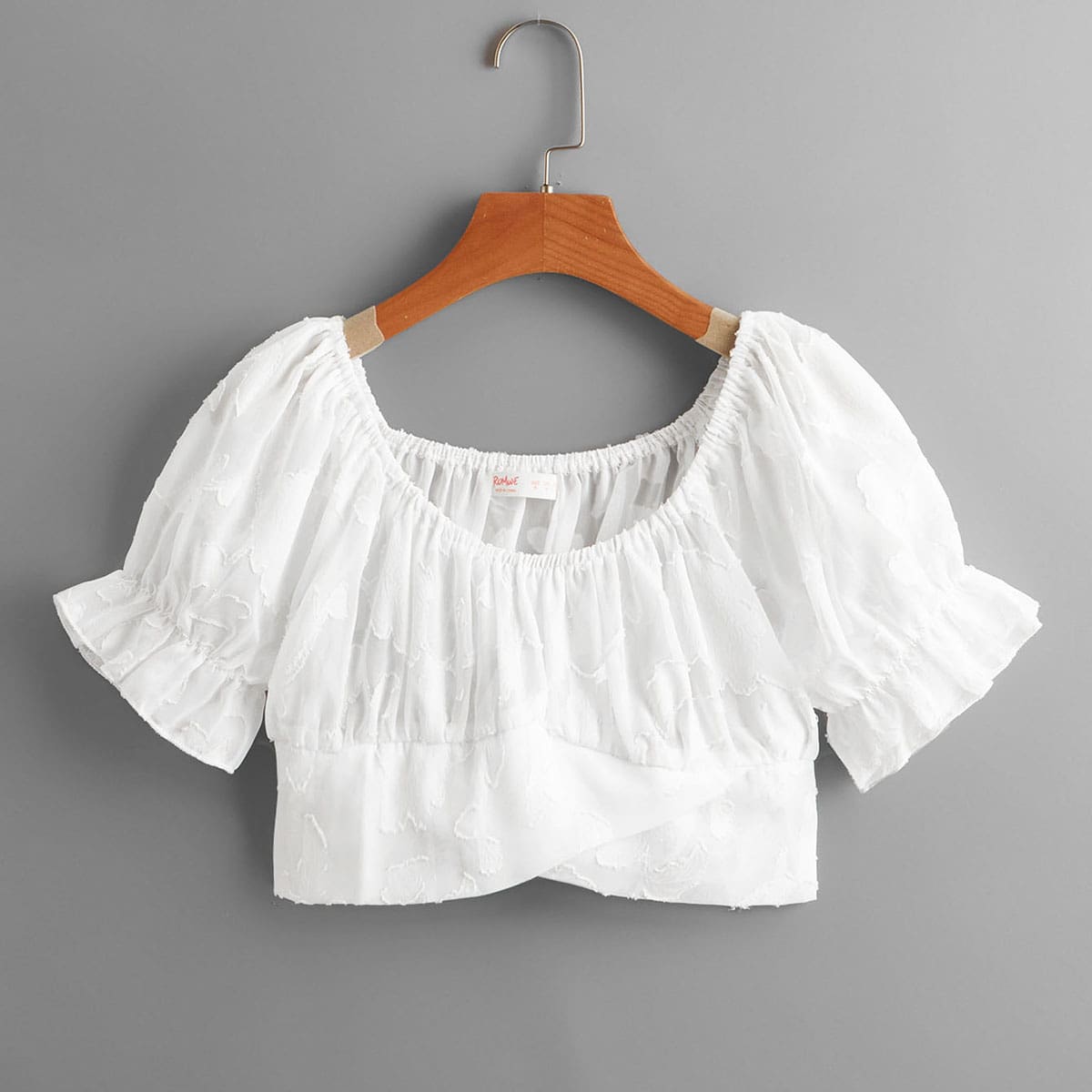 

Solid Crop Top, White