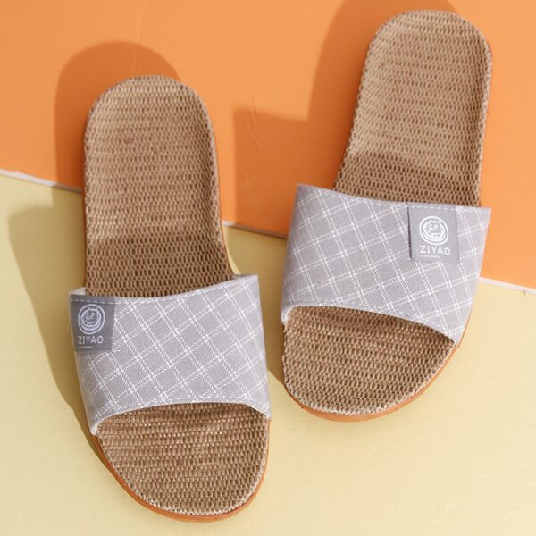 

Men Plaid Pattern Bedroom Slippers, Grey