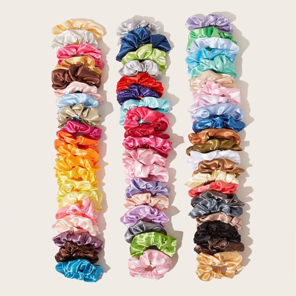 

6pcs Random Satin Scrunchie, Multicolor