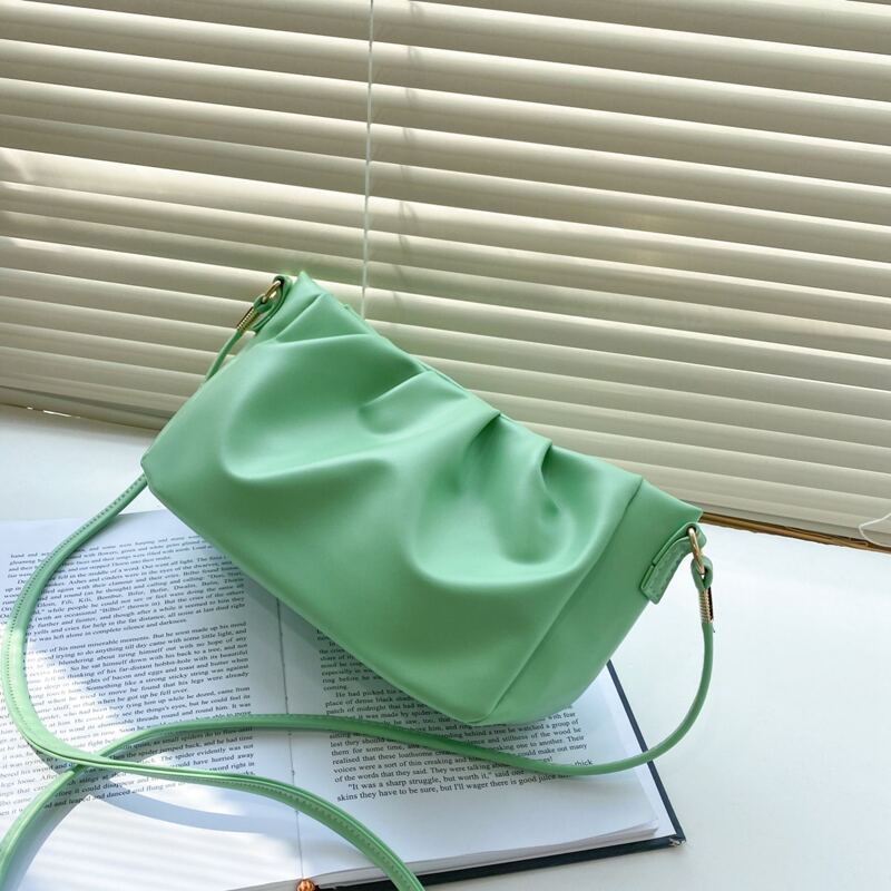 

Ruched Crossbody Bag, Green