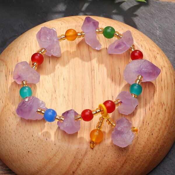 

1pc Beaded Bracelet, Multicolor