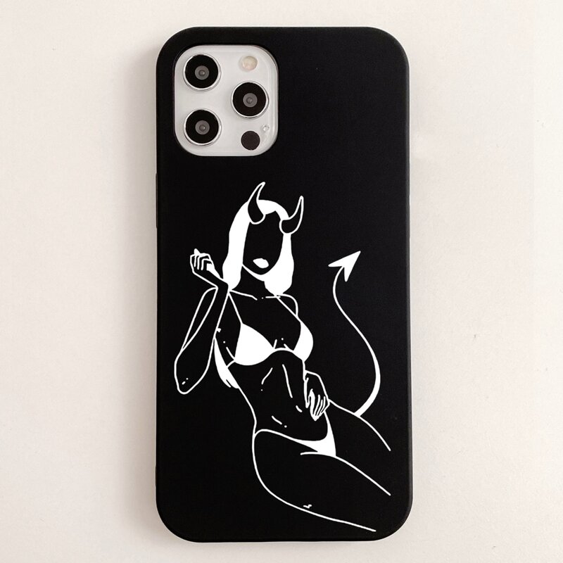 

Figure Graphic Phone Case, Black and white