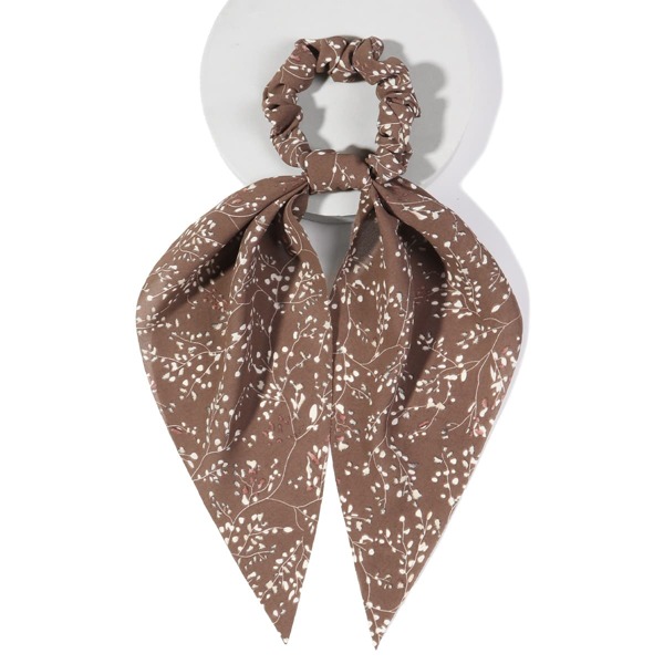 

Allover Graphic Hair Tie, Coffee