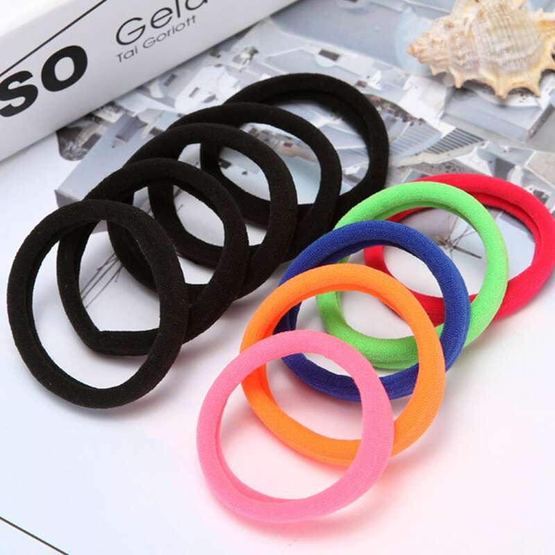 

5pcs Random Solid Hair Tie, Multicolor