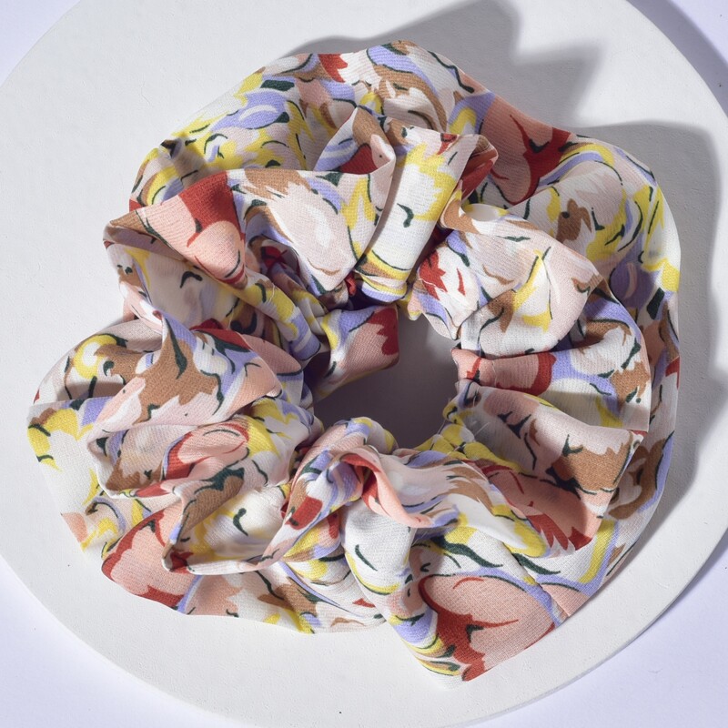

1pc Colorful Graphic Scrunchie, Multicolor
