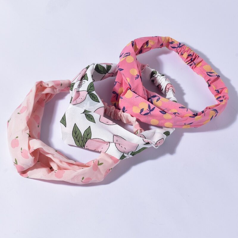 

3pcs Fruit Graphic Hair Band, Multicolor