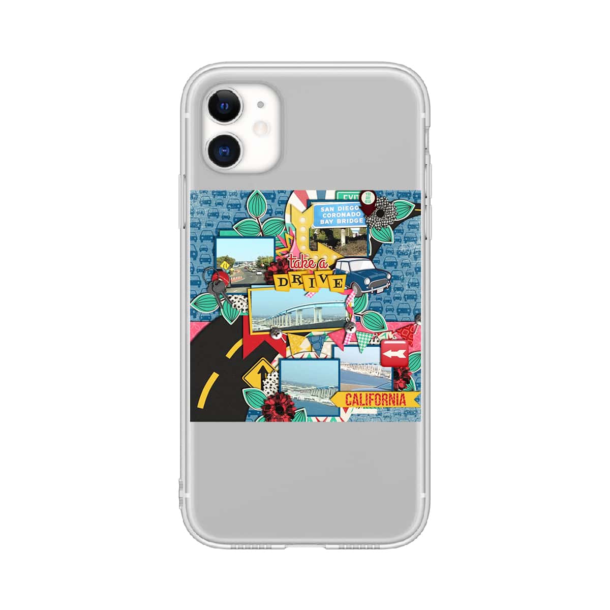 

Clear Graphic Phone Case, Multicolor