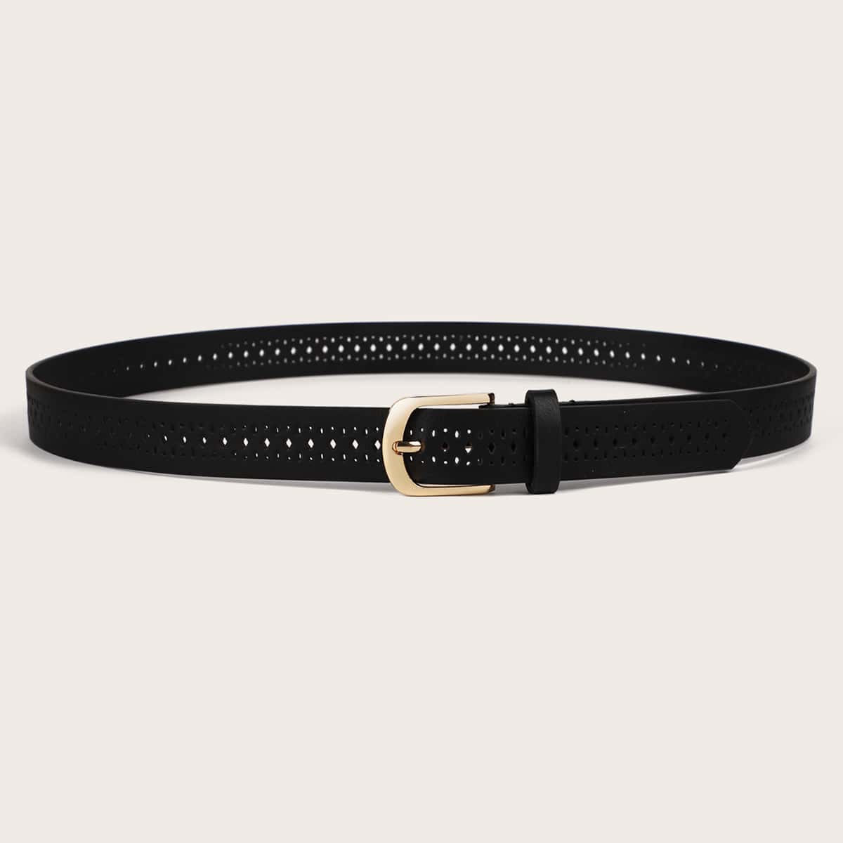 

Metal Buckle Belt, Black