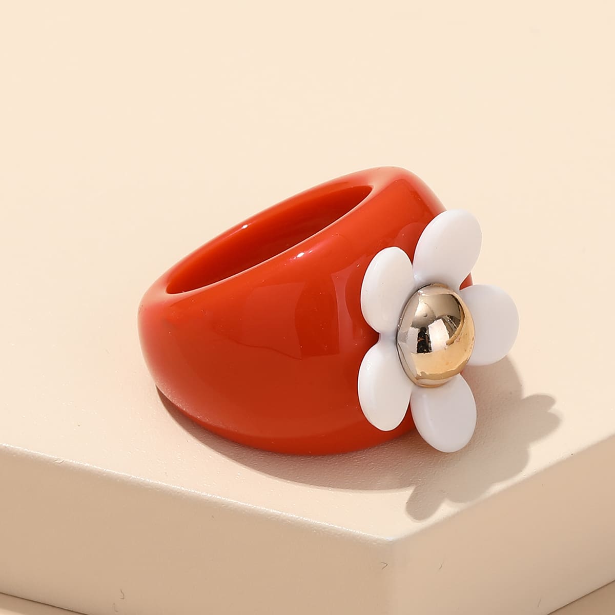 

Flower Decor Ring, Multicolor