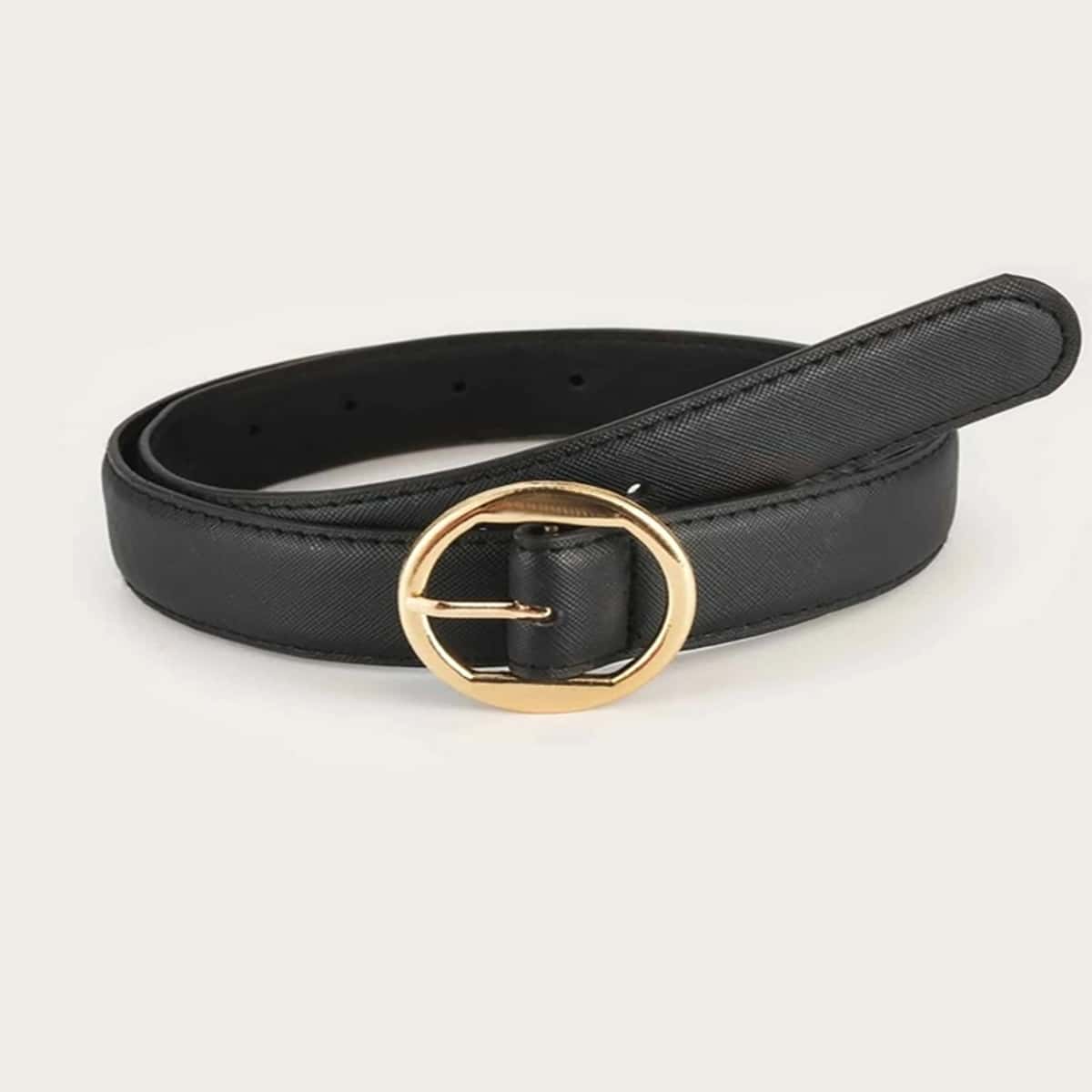 

Metal Buckle Belt, Black