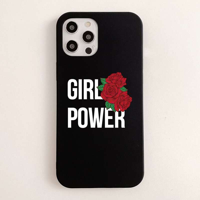 

Letter Graphic Phone Case, Black