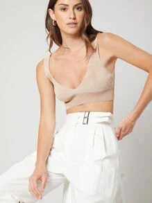 SHEIN Pantalones de lino - Blanco - Ver 3