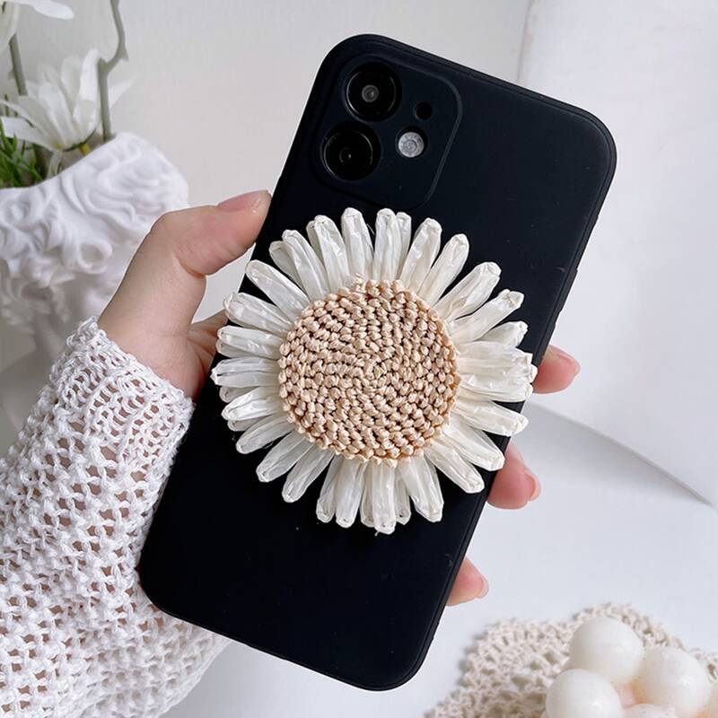 

Daisy Patch Phone Case, Black